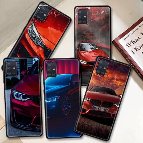 Phone Case For Samsung Galaxy A51 A71 M30s A21s A31 A41 A11 A01 M31 M51 Black Soft Smartphone CoversBlue Red For Bmw