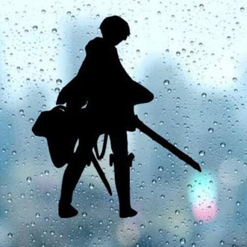 Black/Sliver Attack on Titan Car Body Sticker Vinyl Car Styling Accessories Auto Car Window Bumper Decal S1269