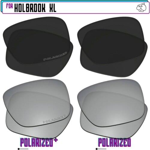 EZReplace Polarized Replacement Lenses for - Oakley Holbrook XL Sunglasses - BlkSirP Plus-BlkSirP