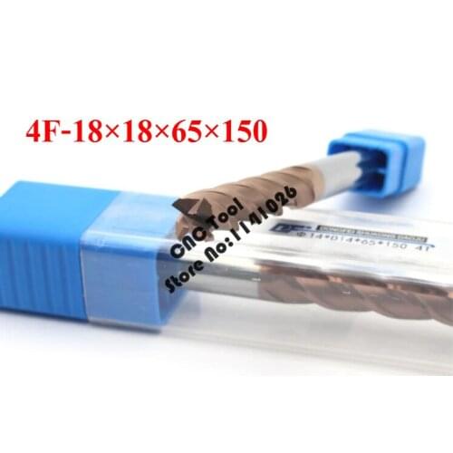 1PCS HRC60 Extend carbide alloy Milling cutter 4F-18*18*65*150L,high quality tungsten steel milling cutter,CNC milling Tools