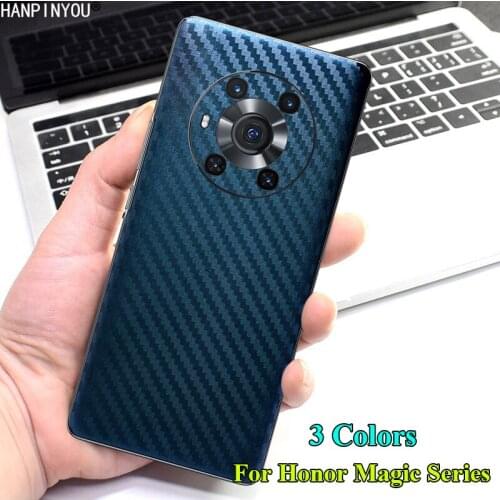 For Huawei Honor Magic 2 Magic2 6.39" 3D Gradient Carbon Fiber Rear Back Cover Rear Decal Skin Phone Protective Sticker Film