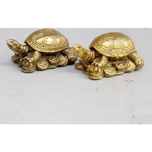 Chinese Boutique Turtle Pure Copper Ornaments Copper Turtle Ornaments Feng Shui Furnishings To Play Small Copper Crafts