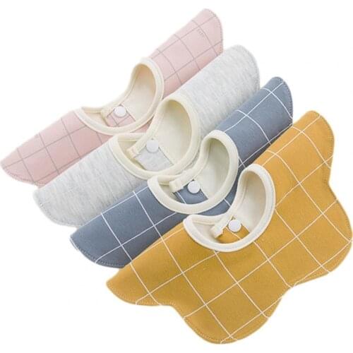 4Pcs Baby Bibs Saliva Towel 360 Degree Rotating Waterproof Breathable Baby Petal Bibs for Infant Accessories Feeding Apron Bibs