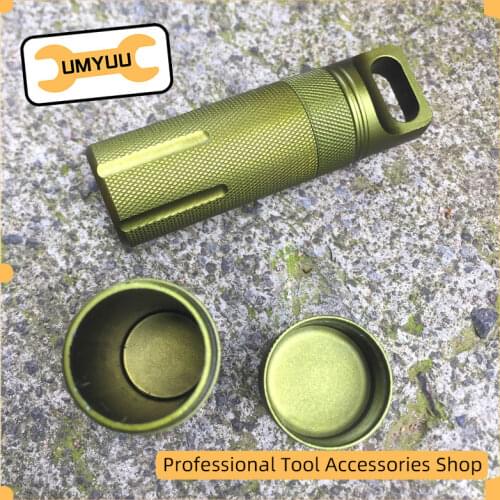 UMYUU Capsule Survival Seal Waterproof Hike Box Container Outdoor Dry Bottle Holder Storage Camp Medicine Match Pill Case