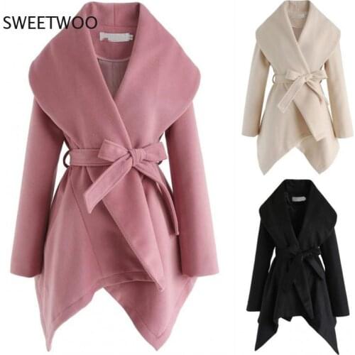 Women Wool Blends Jackets Female Solid Coats Outdoor Outwears Slim Fit Womens Clothing Fashion 2021 Autumn Spring Jacket