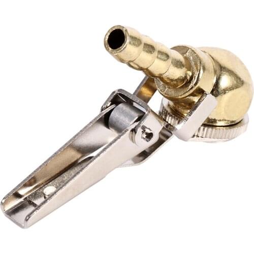 Brass Stem Hose Barb Clip-On Ball Foot Air Chuck Tire/Tyre Inflator Gauge Fitting Tool Tire Repair Tools
