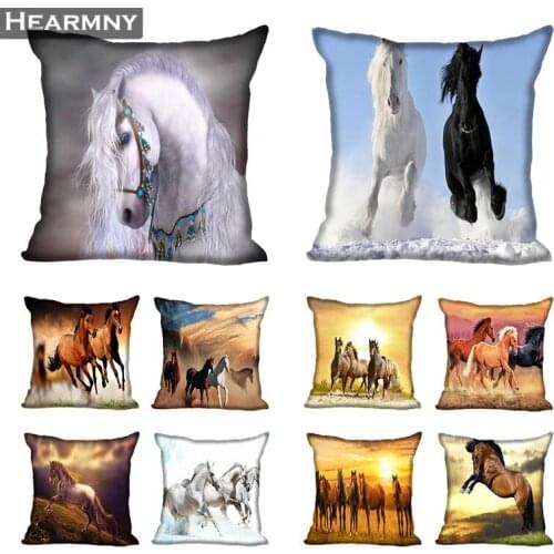 Horse Hot Pillow Case High Quality New Years Pillowcase Decorative Pillow Cover For Wedding Decorative Christmas Goods