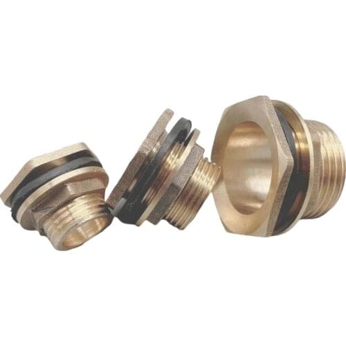 Copper Water Tank Connector 1/2" 3/4" 1" Male Brass Pipe Single Loose Key Swivel Fittings Nut Jointer Bulkhead Fitting