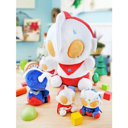 Kawaii Ultraman Toys Super Soft Stuffed Toy Zero with Cloak Plush Pendant Cartoon Ultraman Kids Doll
