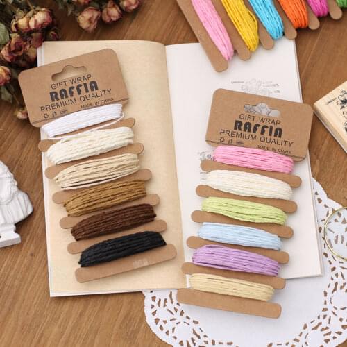 6pcs/pack different pure color paper ribbon DIY packing narrow rope set scrapbooking DIY home decoration