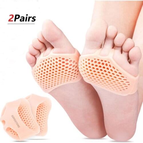 2Pair anti-skid feet silicone insoles high-heeled shoes insoles breathable inserts honeycomb insoles washable cushioning insoles