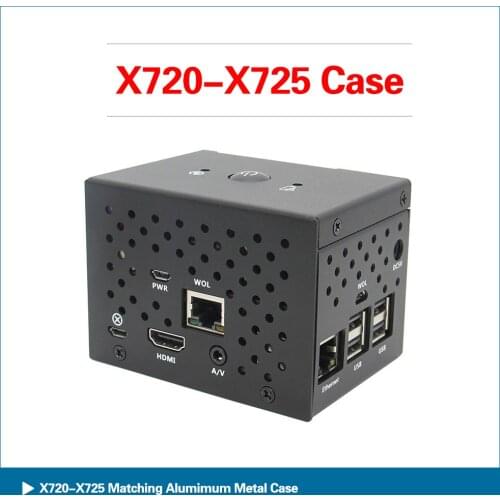 S ROBOT Raspberry Pi X720/X725 Power Management Board Aluminum Case Kit For Raspberry Pi 3B+/3B RPI134