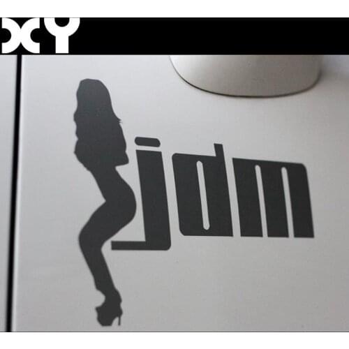 SEXY GIRL JDM HELLAFLUSH Vinyl Car Funny Stickers /Car Truck Vinyl Window Decal Sticker