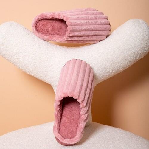 TYDZSMT Winter Plush Slippers Women Indoor Heel Wrap Men Shoes Soft Anti-slip Thick Sole Platform Shoes Warm Women Slippers New