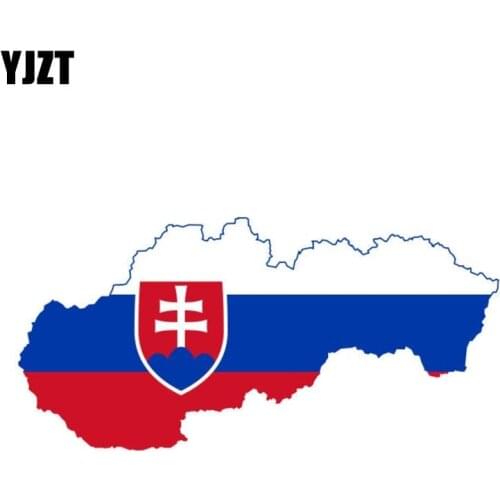 YJZT 14.3CM*7CM Accessories Motorcycle Slovakia Map Flag Decal Car Sticker 6-0906