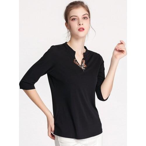 Your-sofy Women's Silk T-Shirts