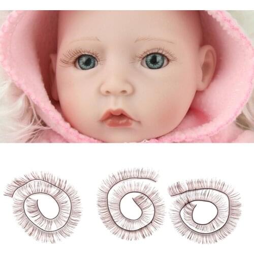 1 Piece 20cm Eyelashes For Baby Dolls Accessories Kids Children Toy Doll False Eyelashes Beauty Eyelash Set Silk Material 3D