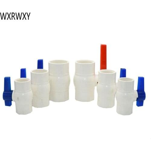 DN32 DN40 DN50 PVC Ball Valve garden water tap 2 Way Slip Ends G1.25 G1.5 G2 Water Valve Shut Off flow controller 1PCS