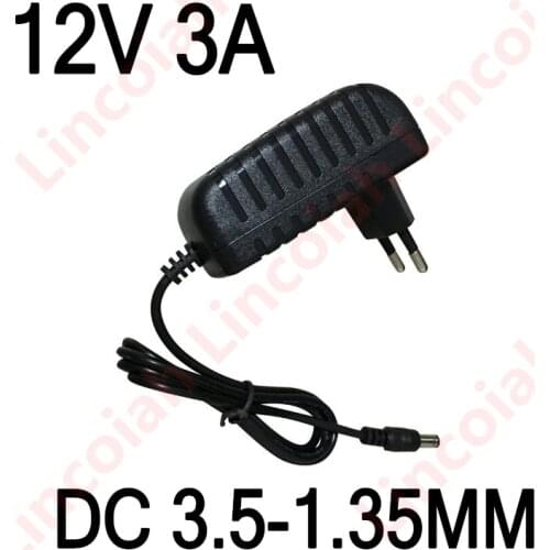 12V 3A 36W 3.5x1.35mm AC/DC Adapter Power Supply Charger for laptop DY-120200 JHD-AP024E-120200BA-B