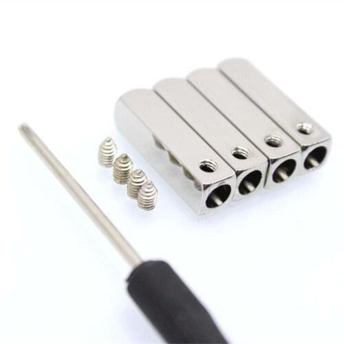 4PCS DIY Screw On Metal Replacement Shoelaces Metal Tips Mirror Gunmetal Head For Sneakers Lazy laces Buckle