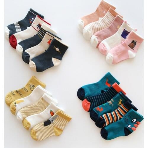 5 Pairs Childrens socks Baby Boy Socks Childrens Autumn Winter Cartoon Socks Kids socks baby socks boys and girls socks