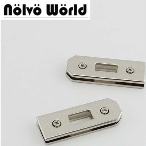 50pcs 46.5X16mm Gold/Light Gold/Silver Square Hole grommet for purse bags bracelet belt connect metal,alloy eyelets with screws