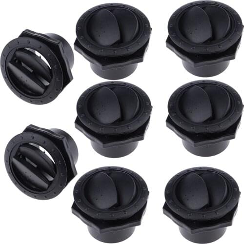 8Pcs Roof Ventilation Air Vent Outlet for Marine RV Yacht 70x45mm Black