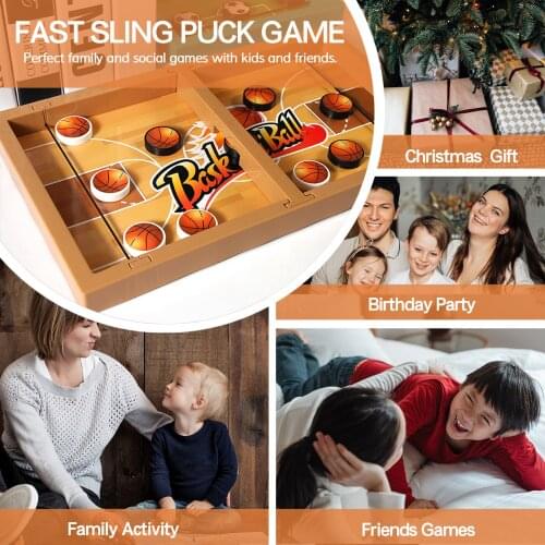 Fast Sling Puck Game Table Desktop Ice Hockey Winner Board Chess Games Foosball Basketball Sticker Family Leisure Fun Toy