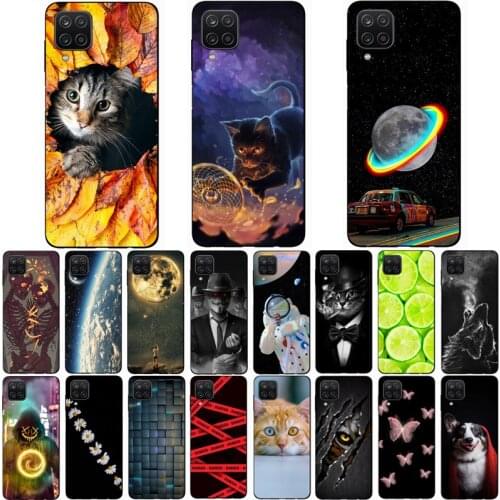 For SAMSUNG GALAXY A12 SM-A125 Case Fashion Silicone Soft TPU Cute Back Cases for Galaxy A12 SM-A125 Phone Cover Funda Coque