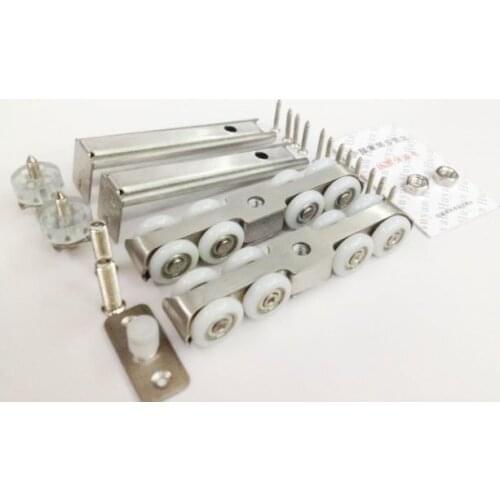 Stainless steel wooden door hanging wheel bearing sliding door hanging wheel( bearing 120KG)