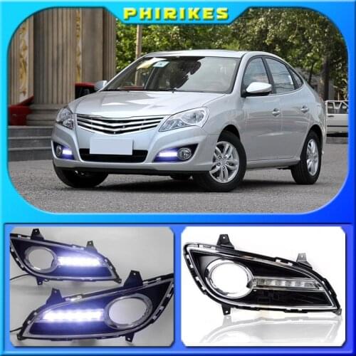 2pcs For Hyundai elantra 2011-2016 LED DRL For elantra High brightness guide LED DRL led fog lamps daytime running lights
