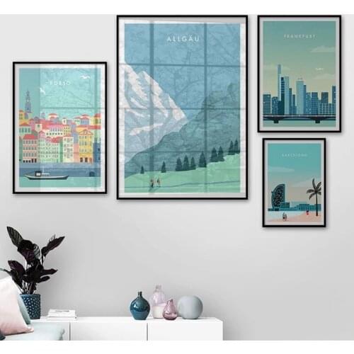 Home Decoration Canvas Hd Print City Landscape Posters Paintings Modern Wall Art For Living Room Modular Picture No Framework