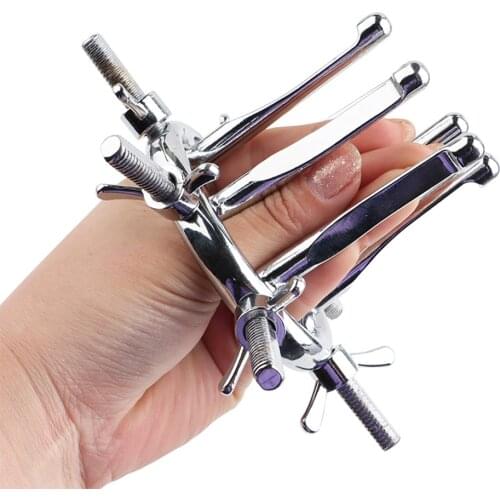 Extreme Anal Vaginal Dilator Vaginal Speculum Mirror Adult Metal Anus Pussy Dilator Anal SM toy For Woman Butt Expansion Device