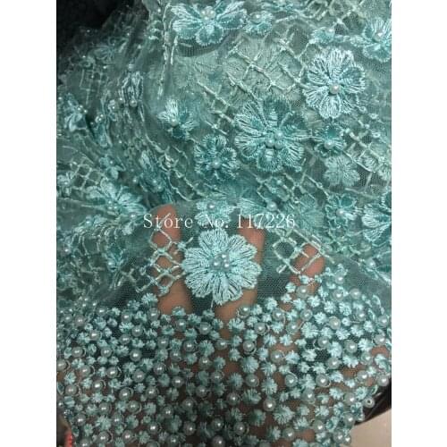 Rhinestones Beaded French Mesh Net Lace African Swiss Voile Switzerland Nigeria Tulle India Women Party Dress JRB-55625