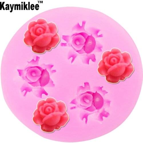 Kaymiklee M122 FDA Flower Rose Bud Candy Pudding Silicone Mold Resin mould Cake Baking Decorating Fondant Tool