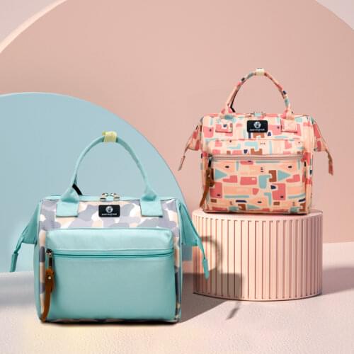 Small Mommy Bag Shoulder Diagonal Backpack Multifunctional Fashion Maternaldiaper bag backpack Portable Stroller Bag