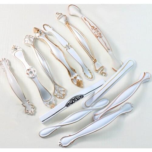 Furniture Handle Knobs Door Pulls Kitchen Knobs Drawer Handle Bedroom Wardrobewood Bedroom Dresser Decor 96/128mm Aluminum