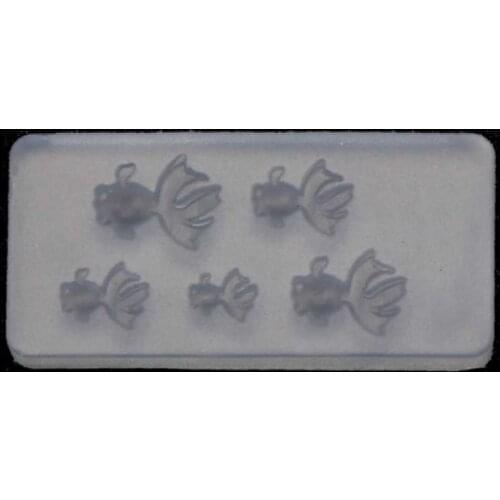 Cute Vivid Mini Size Goldfish Pendant Silicone Resin Mold Jewelry Making Tools
