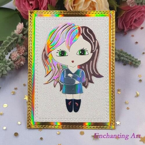 Fashionable Young Women Metal Cutting Dies 2021 Stencils for DIY Scrapbooking/Photo Album Decorative Embossing DIY Paper Cards