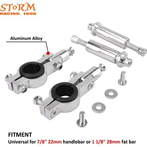 Motorcycle 7/8" 22mm 11/8" 28mm Handlebar Fat Bar Hand Guards Clamps Bolts Screws Aluminum Components Mount Kit