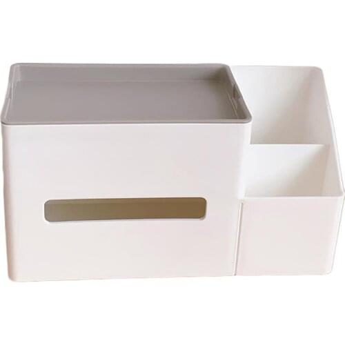 Office Desk Organizer Convenient Organizer Desktop Stationery Box Multi-Purpose Plastic Tissue Box Table Storage Box Shelf