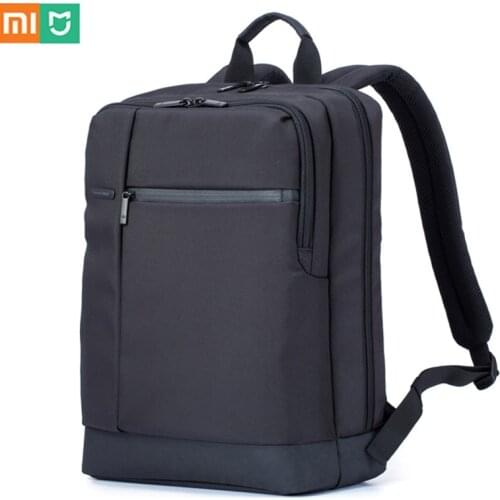 Original Xiaomi Travel Business Backpack with 3 Pockets Large Zippered Compartments Backpack Polyester Bag for Smart Laptop