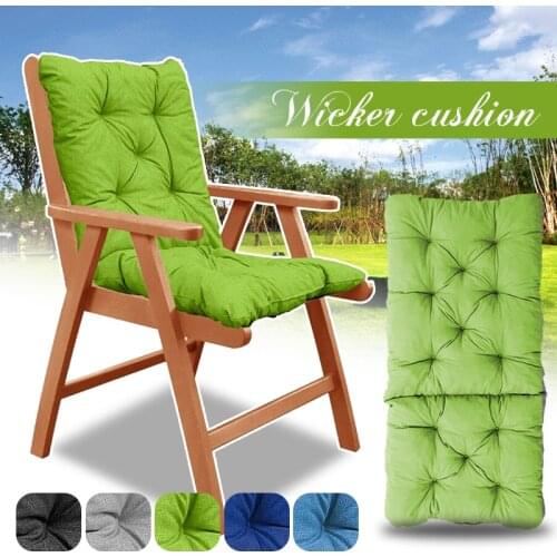 Highback Garden Dining Chair Cushion Outdoor Beach Garden Patio High Back Recliner Chair Cushion Lounger Couch Seat Pads