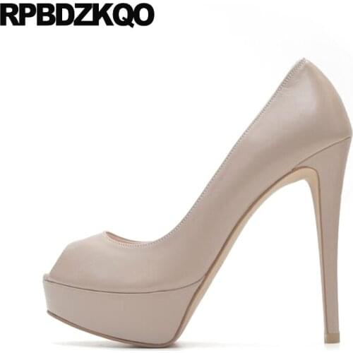 Scarpin thin high heels ultra super exotic dancer gothic ladies nude platform shoes sexy stripper fetish extreme peep toe pumps