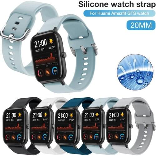 Replacement Silicone Sport Watch Bands Wristbands Straps Bracelet Accessory for Huami Amazfit GTS Watch