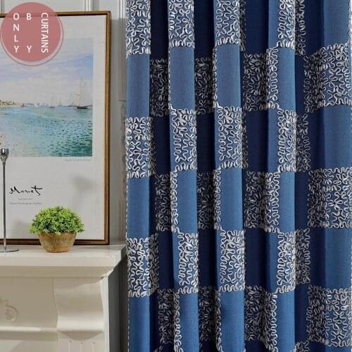 Modern Simple Checkerboard Pattern Blackout Curtains for Living Room Bedroom Study Blackout Curtains Custom