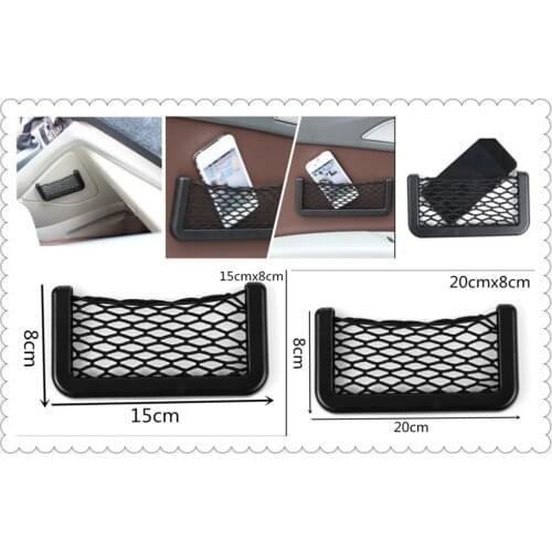 Universal black car seat side net storage pocket for BMW X7 X1 M760Li 740Le iX3 i3s i3 635d 120d 120i