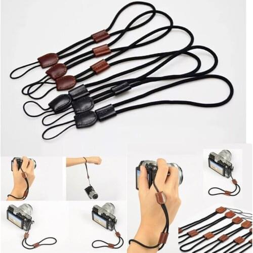 Universal Luxury Leather WristBand Camera Wrist Strap Bundle For DSLR Black Coffee
