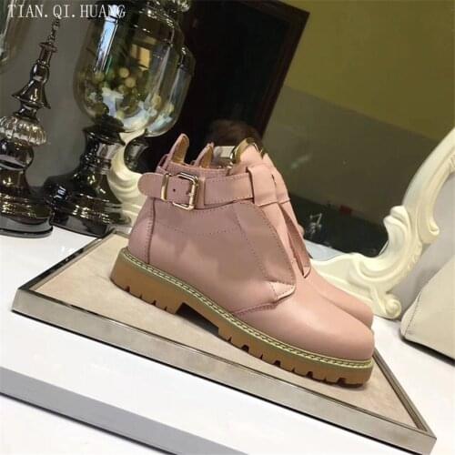 New Style Classic Fashion Design Woman Ankle Boots Women Boots Shoes High Quality Motorcycle Genuine Leather boots Size 35-40