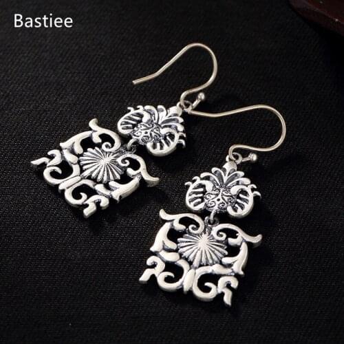 Bastiee Silver Earrings 925 WomenVintage Korean Earrings Silver Earrings Sterling Silver Silver 925